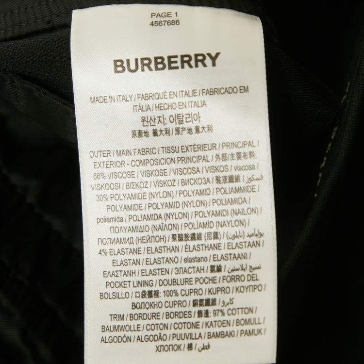 Pre Owned Burberry Black Jersey Zip Detail Cut-Out Pants XS