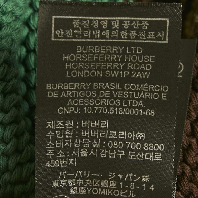 Pre Owned Burberry Multicolor Camouflage Intarsia Cotton Sweater M 