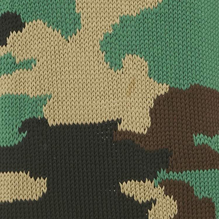 Pre Owned Burberry Multicolor Camouflage Intarsia Cotton Sweater M 