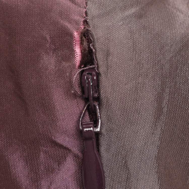 Pre Owned Burberry Multicolor Satin Sleeveless Midi Dress M