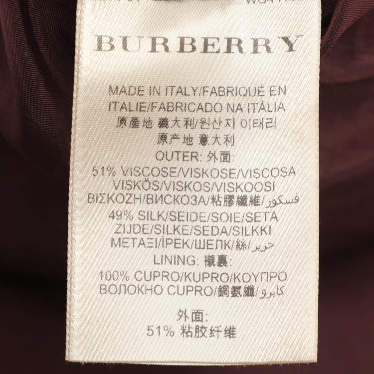 Pre Owned Burberry Multicolor Satin Sleeveless Midi Dress M