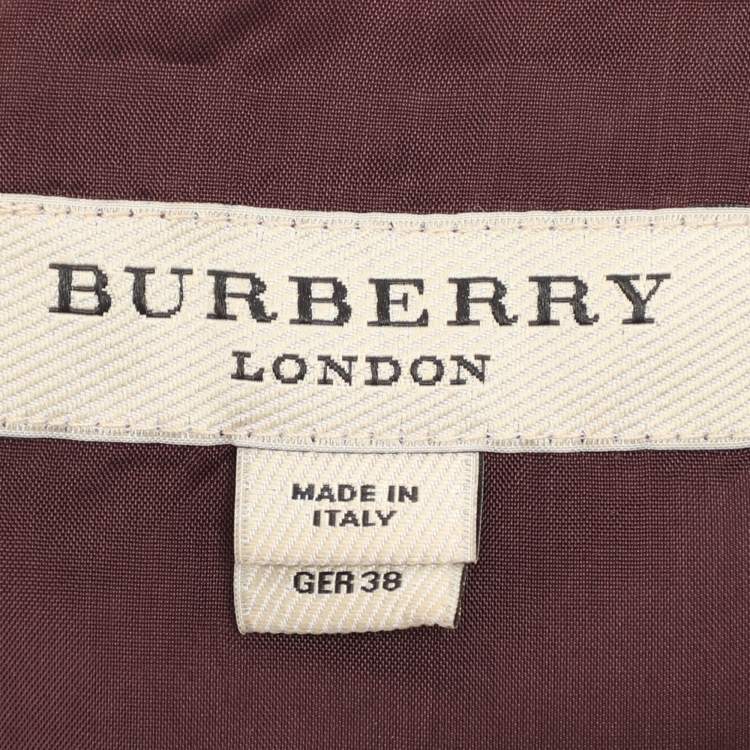 Pre Owned Burberry Multicolor Satin Sleeveless Midi Dress M