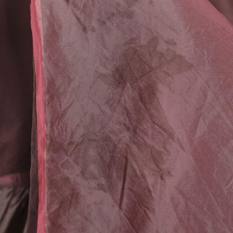 Pre Owned Burberry Multicolor Satin Sleeveless Midi Dress M