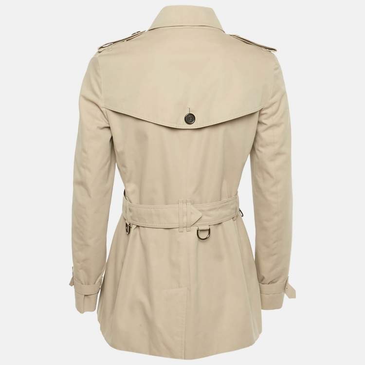 Pre Owned Burberry Beige Cotton Short Trench Coat S