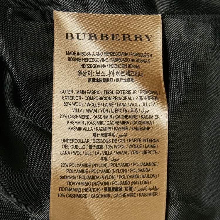 Pre Owned Burberry Beige Wool Blend Trench Coat M 