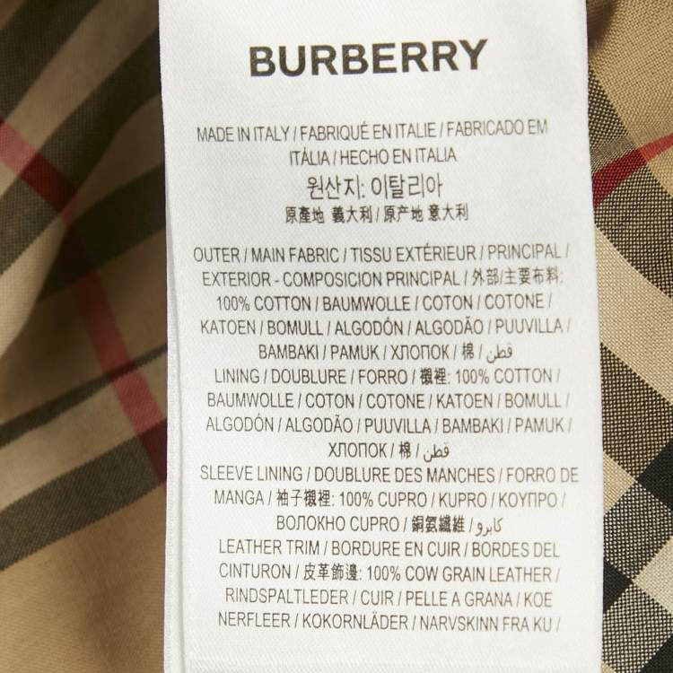 Pre Owned Burberry Beige Cotton Trench Coat S 