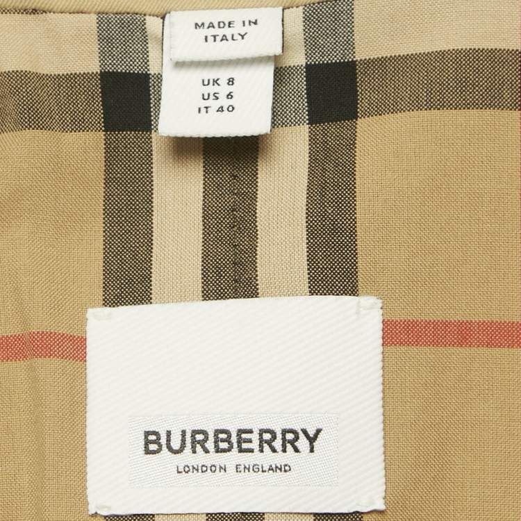 Pre Owned Burberry Beige Cotton Trench Coat S 