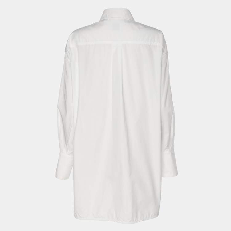 Pre Owned Burberry White Cotton Long Sleeve Shirt S