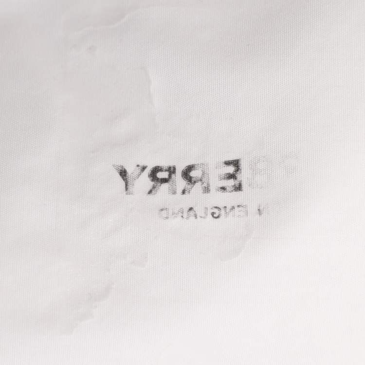 Pre Owned Burberry White Cotton Long Sleeve Shirt S