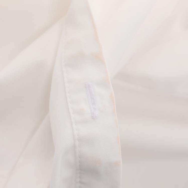 Pre Owned Burberry White Cotton Long Sleeve Shirt S