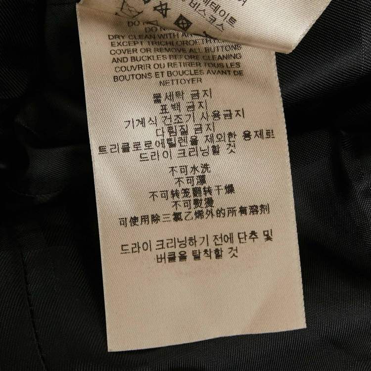 Pre Owned Burberry Black Wool Felt Belted Mid-Length Coat M