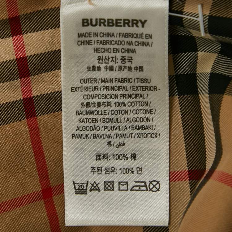 Pre Owned Burberry Beige Anette Vintage Check Cotton Shirt M