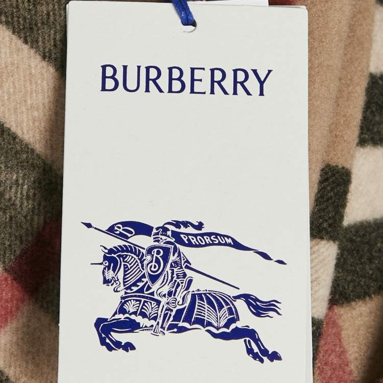 Pre Owned Burberry Brown Wool Felt Hooded Coat L