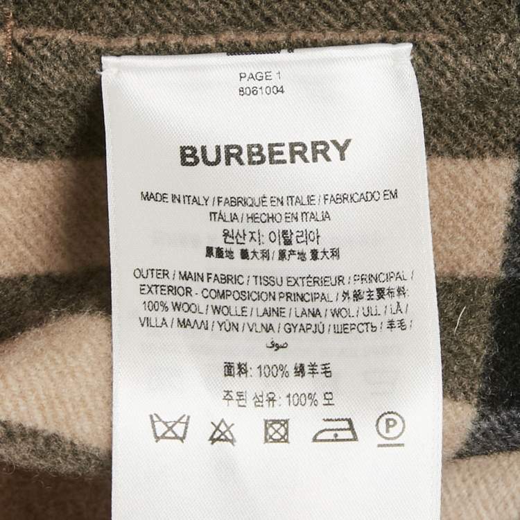 Pre Owned Burberry Brown Wool Felt Hooded Coat L