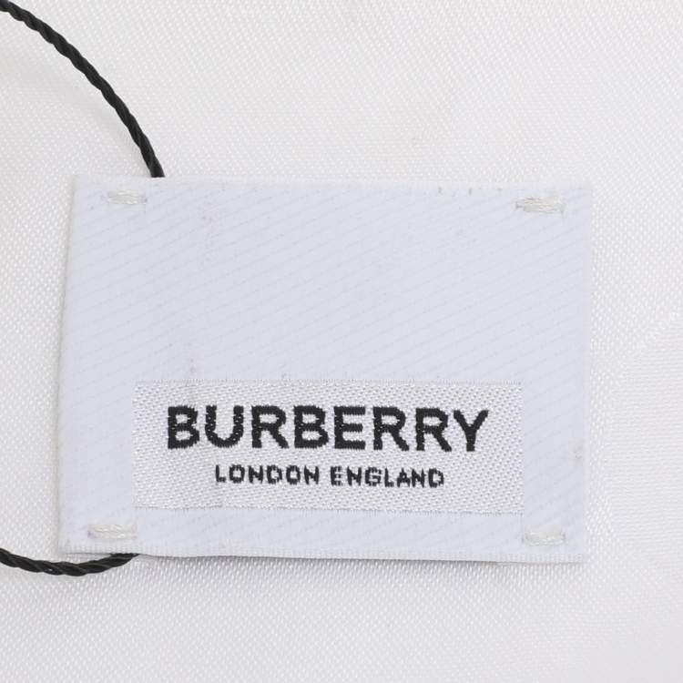 مملوكة مسبقًا Burberry Optic White Satin and Lace Blouse XS