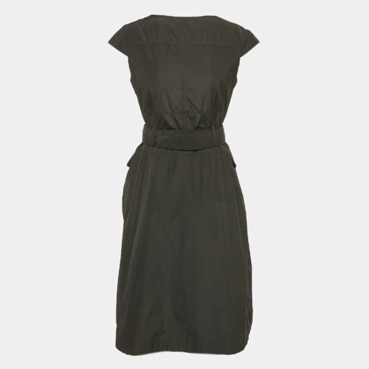 مملوكة مسبقًا Burberry London Black Crepe Double Breasted Short Dress S 