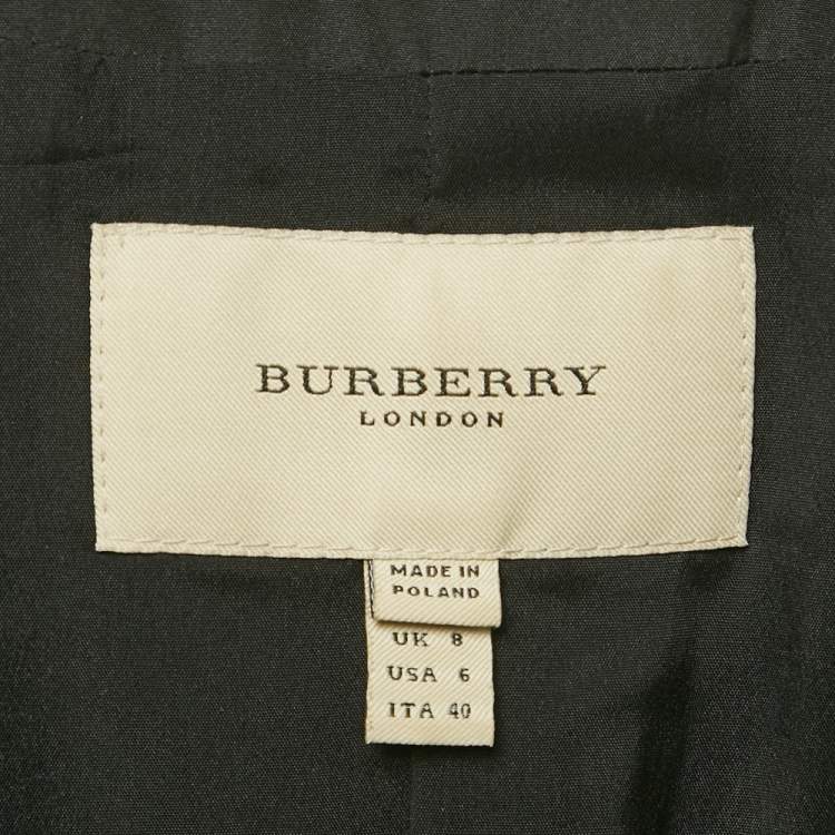 مملوكة مسبقًا Burberry London Black Crepe Double Breasted Short Dress S 