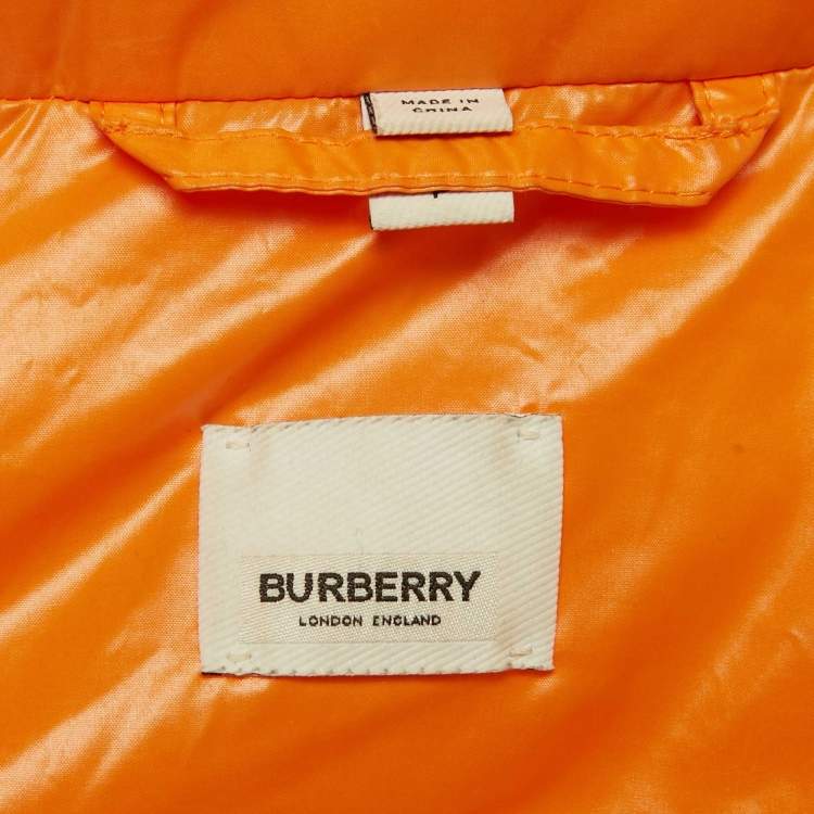 Pre Owned Burberry Multicolor Nylon Detachable Sleeve Puffer Down Jacket S