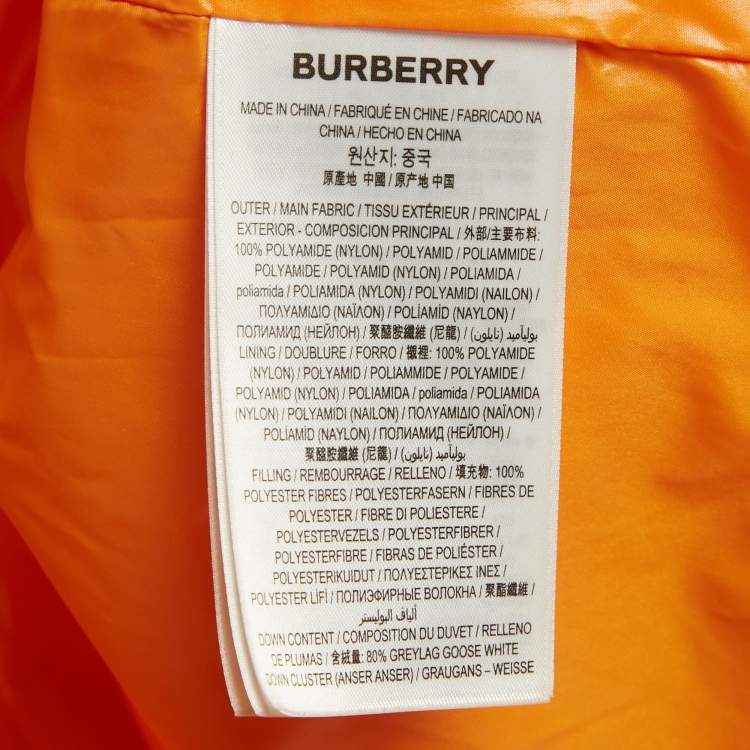 Pre Owned Burberry Multicolor Nylon Detachable Sleeve Puffer Down Jacket S