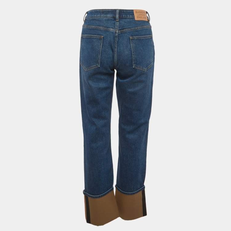 Pre Owned Burberry Blue Denim Marissa Jeans M/Waist 27"