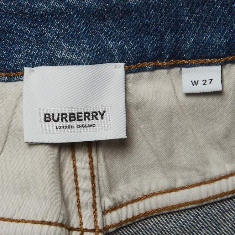Pre Owned Burberry Blue Denim Marissa Jeans M/Waist 27"