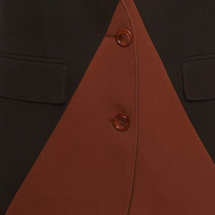 Pre Owned Burberry Multicolour Wool Colorblock Pattern Sleeveless Vest S