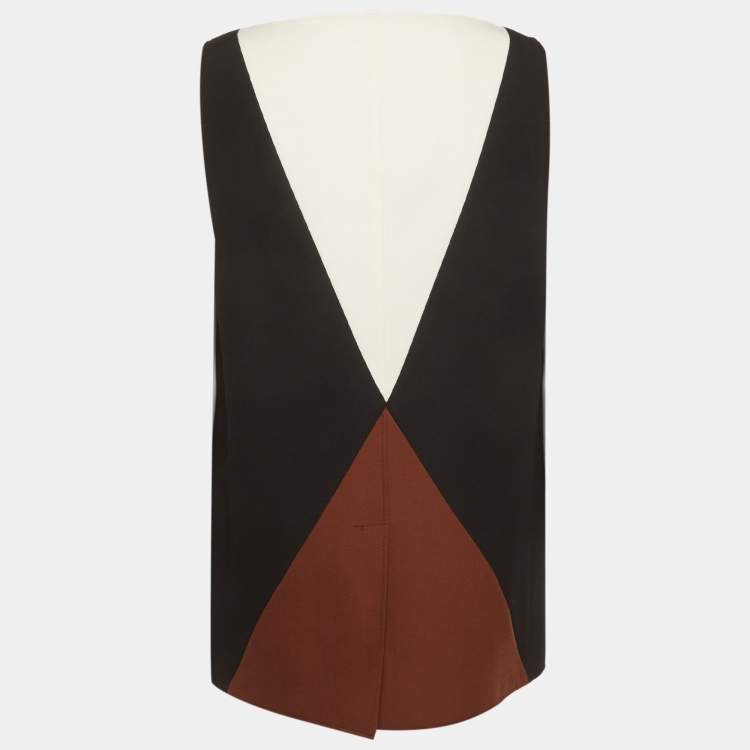 Pre Owned Burberry Multicolour Wool Colorblock Pattern Sleeveless Vest S