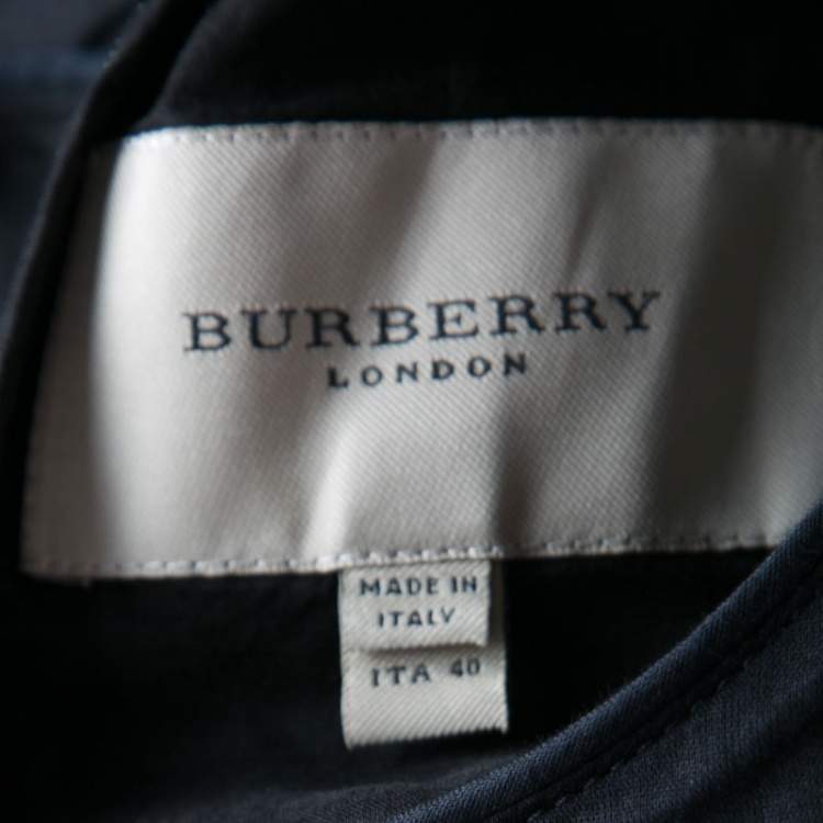 مملوكة مسبقًا Burberry London Black Cotton Tiered Ruffle Bottom Sleeveless Dress S