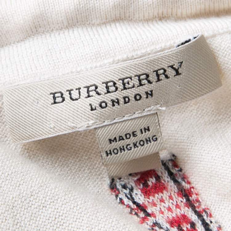 Pre Owned Burberry London Beige Silk and Cashmere Knit Rope Cord Detail Sleeveless Top S