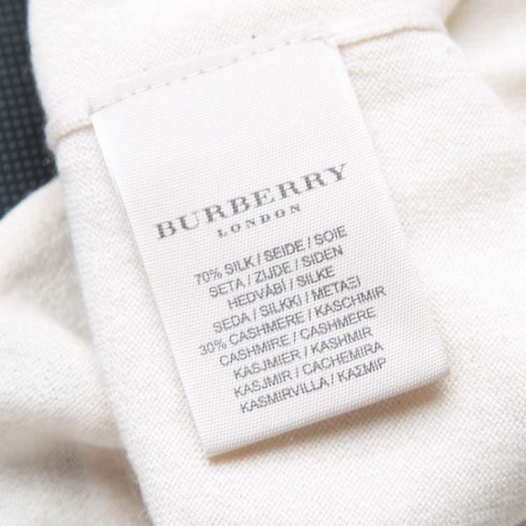 Pre Owned Burberry London Beige Silk and Cashmere Knit Rope Cord Detail Sleeveless Top S