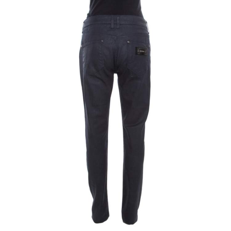 Pre Owned Burebrry Brit Indigo Dark Wash Straight Fit Denim Jeans M
