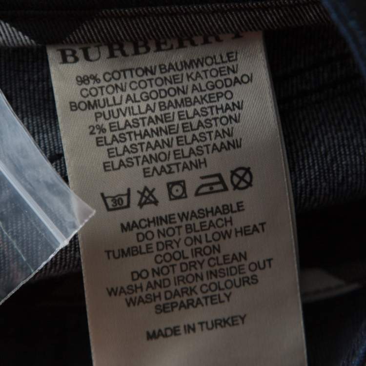 Pre Owned Burebrry Brit Indigo Dark Wash Straight Fit Denim Jeans M