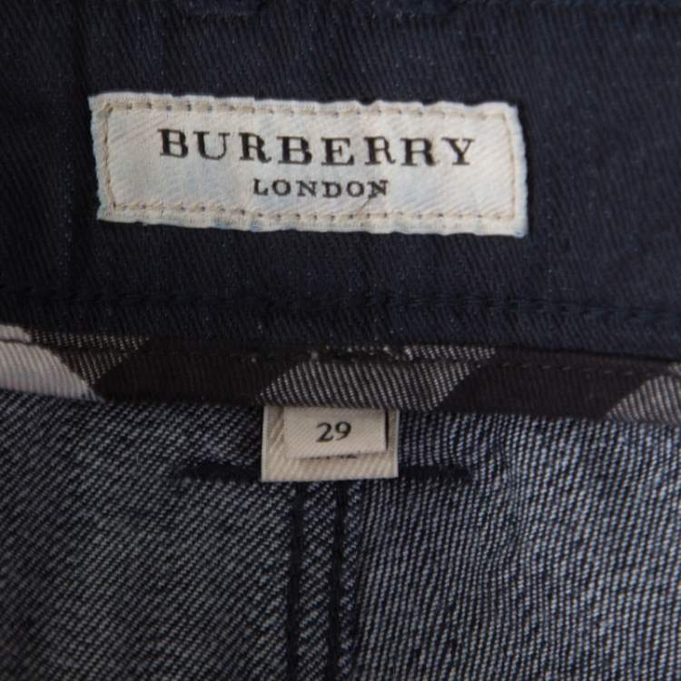 Pre Owned Burebrry Brit Indigo Dark Wash Straight Fit Denim Jeans M