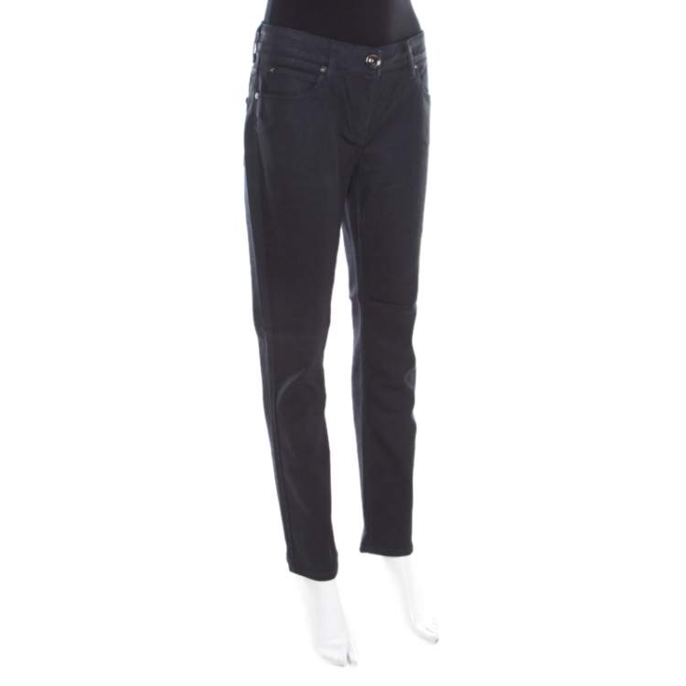 Pre Owned Burberry Indigo Dark Wash Denim Straight Fit Jeans M