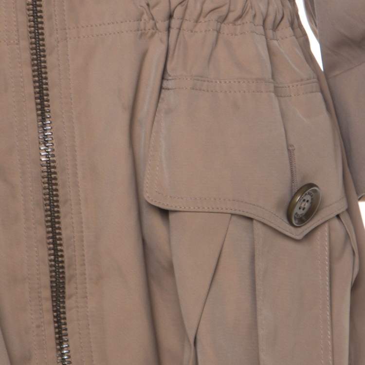 Pre Owned Burberry Beige Detachable Hood Bageford Anorak Jacket M