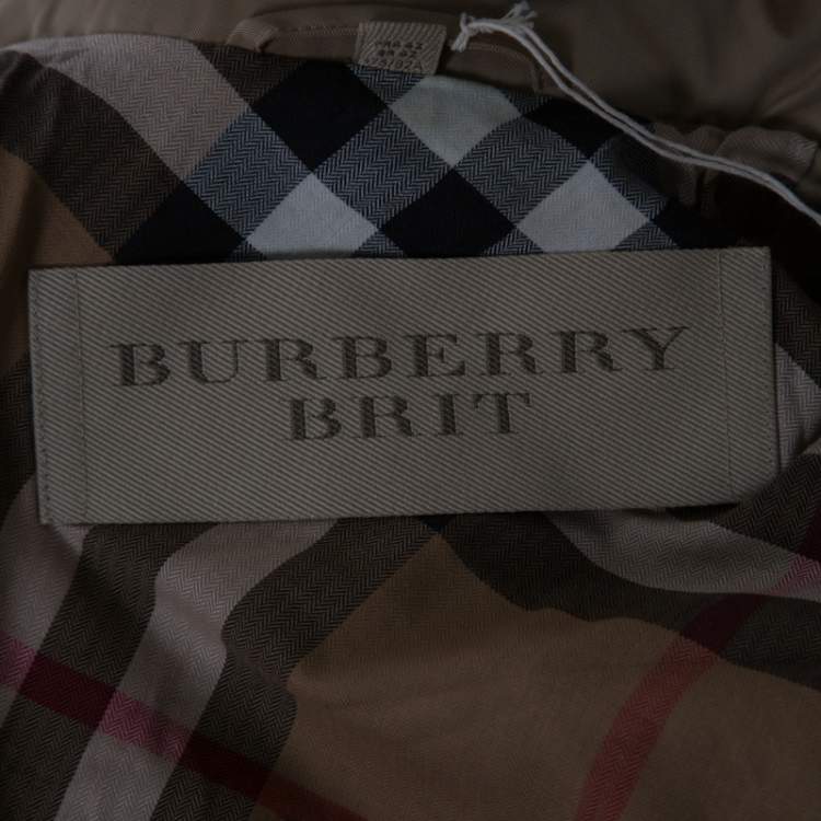 Pre Owned Burberry Beige Detachable Hood Bageford Anorak Jacket M