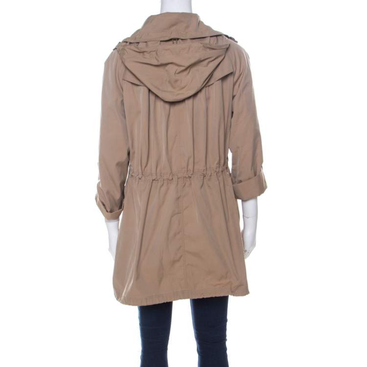 Pre Owned Burberry Beige Detachable Hood Bageford Anorak Jacket M