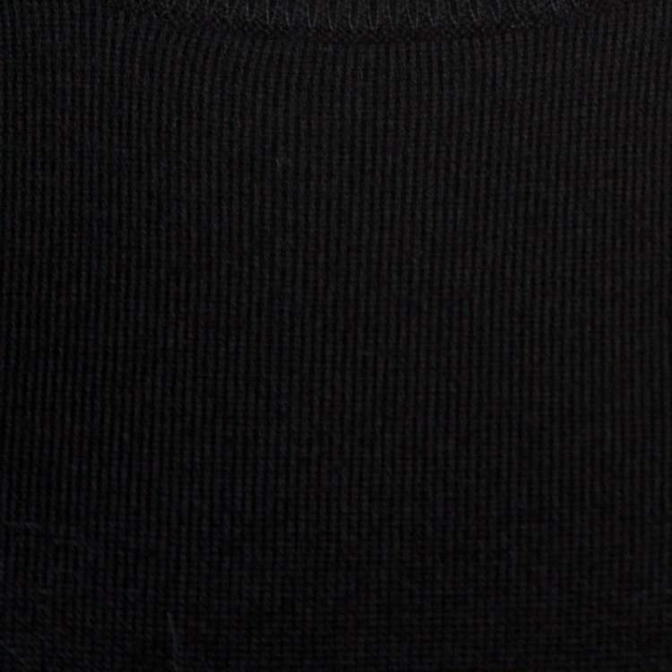 مملوكة مسبقًا Burberry Brit Black Wool Elbow Patch Detail Crew Neck Dockley Jumper M