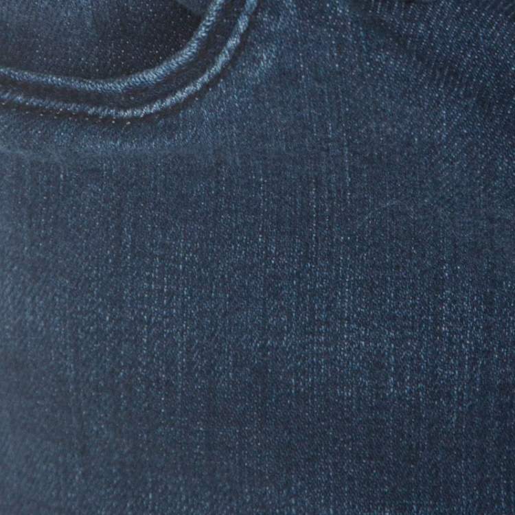 Pre Owned Burberry Brit Indigo Denim Medium Wash Low Rise Skinny Fit Jeans M