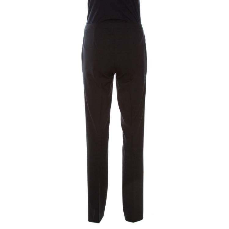مملوكة مسبقًا Burberry Black Stretch Wool Blend Tailored Trousers S