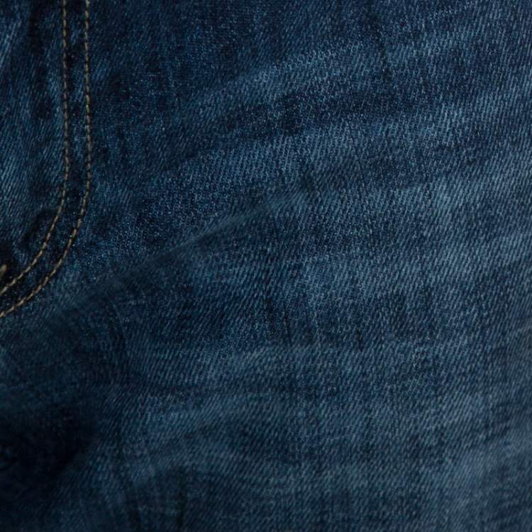 Pre Owned Burberry Brit Indigo Denim Slim Fit Kensington Jeans M