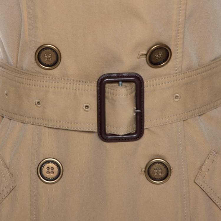 Pre Owned Burberry Brit Beige Cotton Sleeveless Trench Coat S