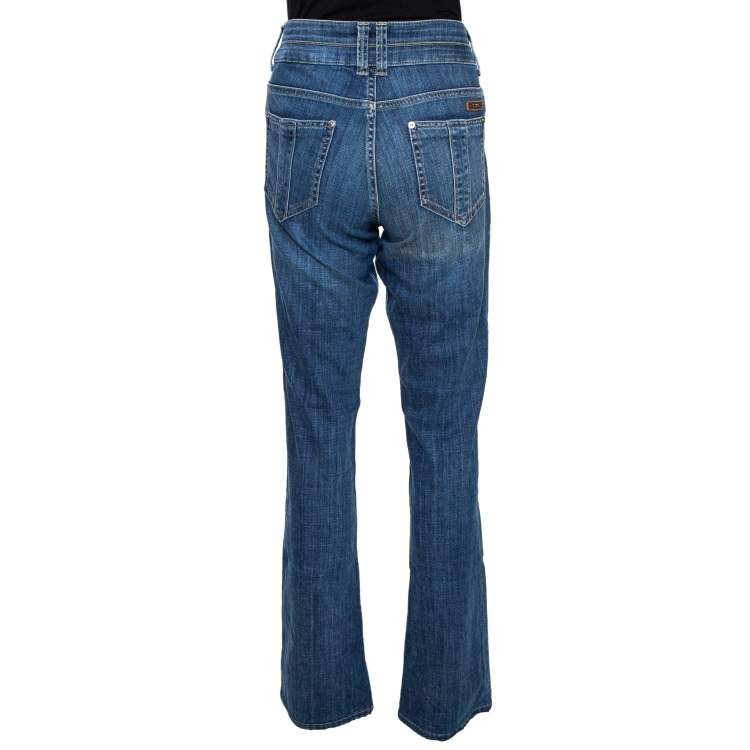 Pre Owned Burberry Indigo Denim Islington Boot Leg Jeans M