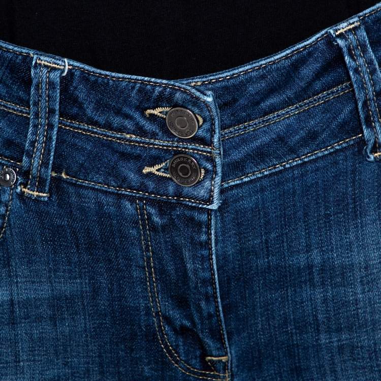 Pre Owned Burberry Indigo Denim Islington Boot Leg Jeans M