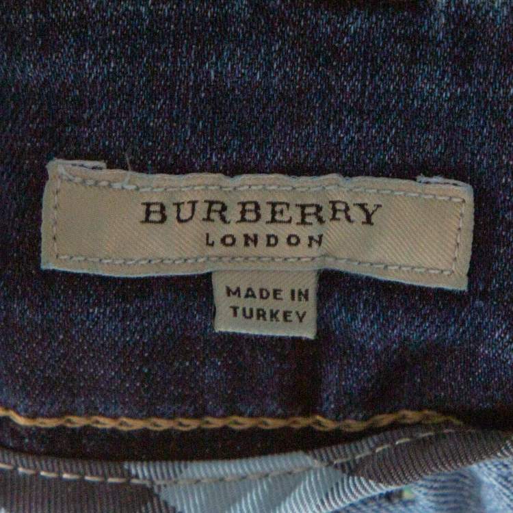 Pre Owned Burberry Indigo Denim Islington Boot Leg Jeans M