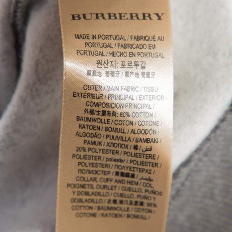 Pre Owned Burberry Dark Grey Knit Balloon Sleeve Jumper XS