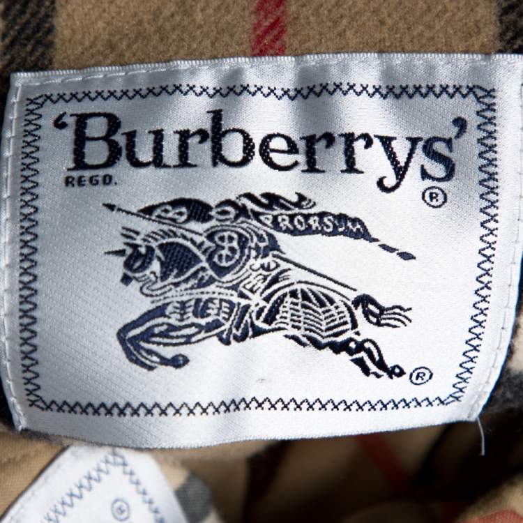 Pre Owned Burberry Vintage Brown Button Front Puffer Jacket L