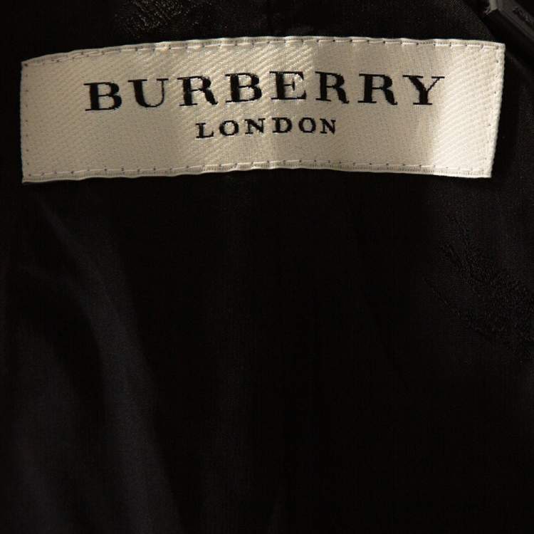 Pre Owned Burberry London Black Stretch Wool Tailored Blazer S 