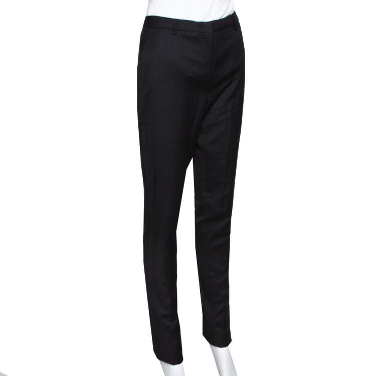 مملوكة مسبقًا Burberry Black Wool Tailored Trousers S