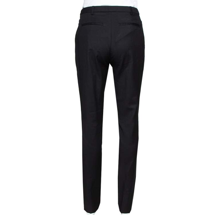 مملوكة مسبقًا Burberry Black Wool Tailored Trousers S